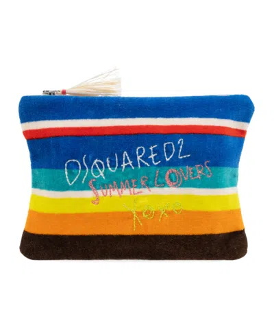 Dsquared2 Multicolor Striped Clutch