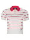 Dsquared2 Two-tone Striped Polo In Multicolor