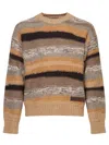 Dsquared2 Multicolor Striped Sweater In Beige