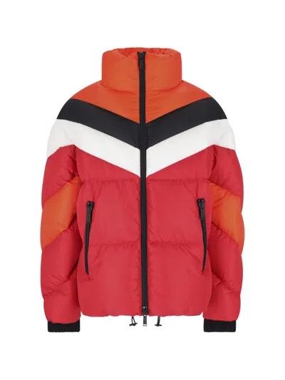Dsquared2 Multicolour Padded Puffy Star Down Jacket In Red