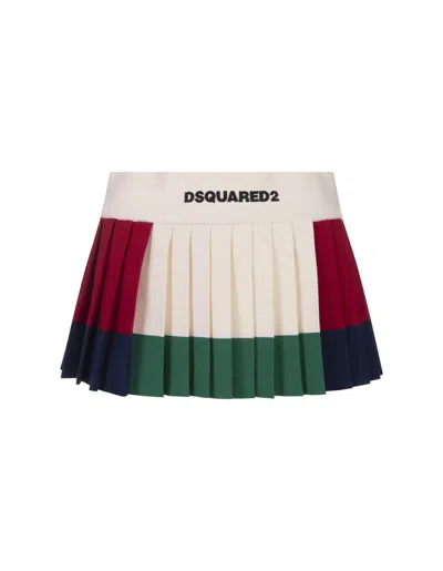Dsquared2 Multicolour Pleated Mini Skirt