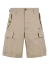 Dsquared2 Multiple-pocket Belt-loop Shorts In Neutral