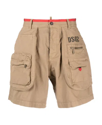 DSQUARED2 MULTIPLE-POCKETS CARGO SHORTS