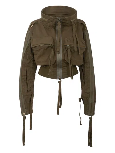 Dsquared2 Multiple-pocket Jacket In Green