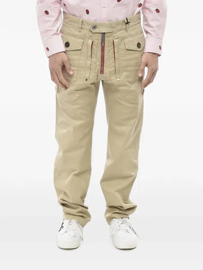 Dsquared2 Multi-pocket Cargo Pants In Neutral