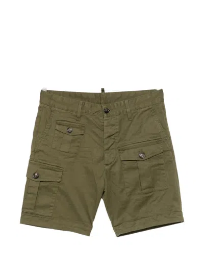 Dsquared2 Multi-pocket Cargo Shorts In Green