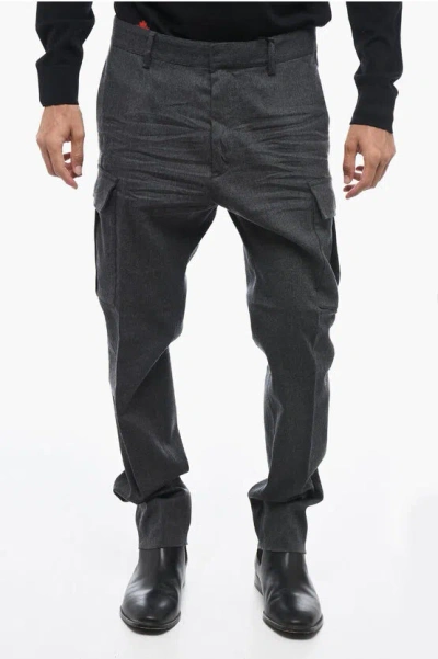 Dsquared2 Multipocket Cigarette Pants In Black
