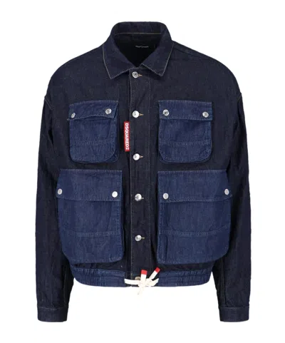 DSQUARED2 DSQUARED2 MULTI-POCKET DENIM JACKET