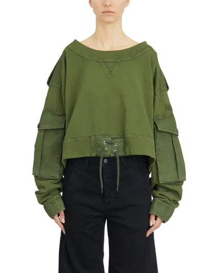 DSQUARED2 DSQUARED2 MULTIPOCKETS CREWNECK SWEATSHIRT