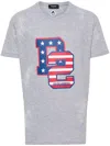 Dsquared2 Logo-print Distressed T-shirt In Gray