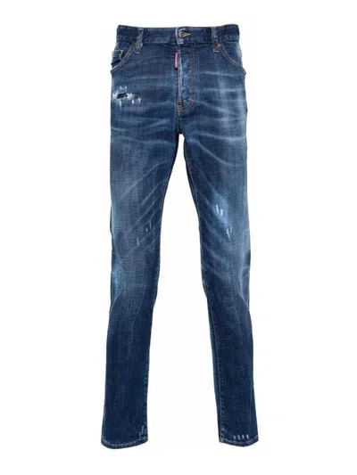 Dsquared2 Mustache Effect Jeans In Blue