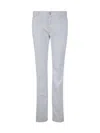 Dsquared2 Flare Jean With Belt Loops And Rivets In White
