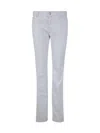 Dsquared2 Flare Jean With Belt Loops And Rivets In White