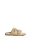 Dsquared2 Woven Raffia Sandals With Comfortable Slip-on Design In Neutral