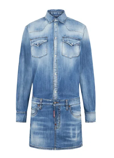 Dsquared2 Dress In Blue