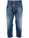 Dsquared2 Navy Blue Baby Carpenter Jeans 5 Pockets In Navy Blue