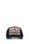 Dsquared2 Navy Blue Cotton Baseball Cap In Blue