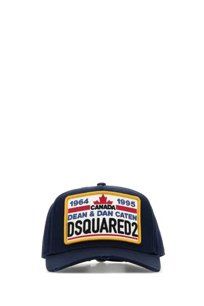 Dsquared2 Navy Blue Cotton Baseball Cap
