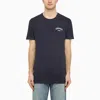 DSQUARED2 DSQUARED2 NAVY BLUE COTTON BLEND T SHIRT WITH LOGO