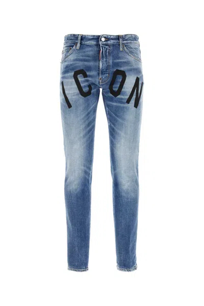 Dsquared2 Navy Blue Cotton Denim Jeans