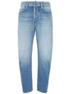 Dsquared2 Navy Blue Cotton Pants In Blue