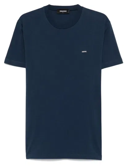 Dsquared2 Navy Blue Cotton T-shirt