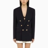 DSQUARED2 NAVY BLUE DOUBLE-BREASTED JACKET IN WOOL