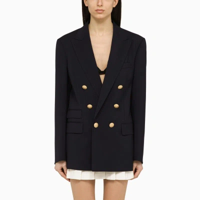 Dsquared2 | Navy Blue Double-breasted Jacket In Wool