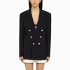 DSQUARED2 DSQUARED2 NAVY BLUE DOUBLE BREASTED JACKET IN WOOL