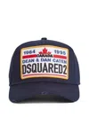 Dsquared2 Navy Blue Logo Patch Cap In Black