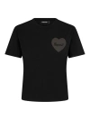 Dsquared2 Women Boxy-fit Cotton T-shirt In Black