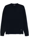 Dsquared2 Navy Blue Pouch-pocket Sweater In Blue