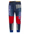 Dsquared2 Logo-print Panelled Jeans In Blue