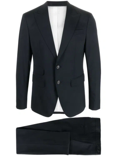 Dsquared2 Navy Blue Single-breasted Wool Suit