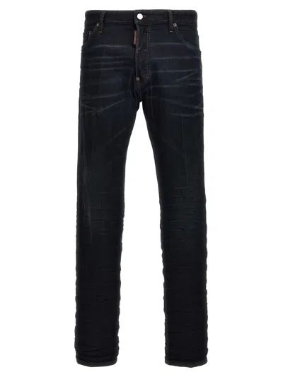 Dsquared2 Navy Blue Slim Jeans In Black