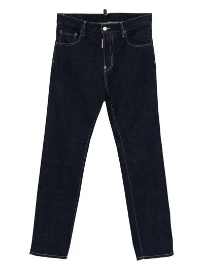 DSQUARED2 NAVY BLUE STRAIGHT JEANS
