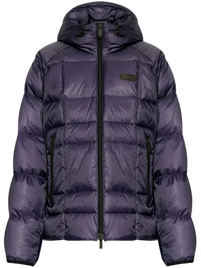 Dsquared2 Navy Blue Stretch-cotton Padded Jacket