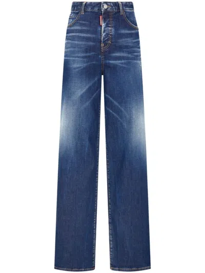 DSQUARED2 NAVY BLUE TRAVELLER JEANS