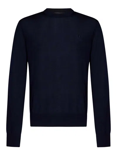 DSQUARED2 NAVY BLUE TRICOT WOOL CREWNECK SWEATER