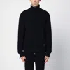 DSQUARED2 DSQUARED2 NAVY BLUE TURTLENECK SWEATER IN WOOL