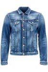 Dsquared2 Dan Distressed Buttoned Denim Jacket