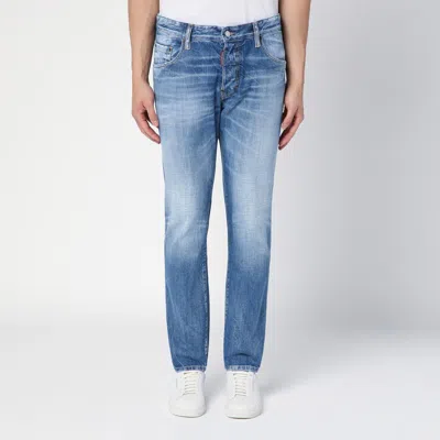 Dsquared2 Dc Washed Denim Jeans In Blue
