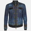 Dsquared2 Navy Blue Zip-up Officer Jacket In Blue