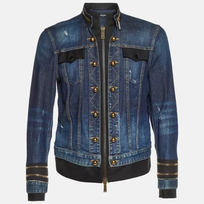 Dsquared2 Navy Blue Zip-up Officer Jacket