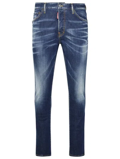 Dsquared2 Navy Cotton Jeans In Blue