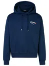 Dsquared2 Logo Printed Drawstring Hoodie In Navy