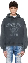 Dsquared2 Relaxed-fit Grey Sweatshirt With Iconic Logo Print In Blue
