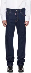 Dsquared2 Dsquared Men Straight Leg Jeans In 470 Navy Blue