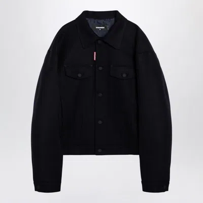 Dsquared2 Navy Jacket In Blend In Blue