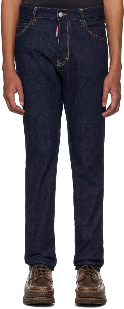 Dsquared2 Navy Rince Cool Guy Jeans In 470 Navy Blue